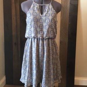 NWT Francesca’s blue/gray halter dress size S/M